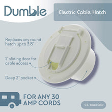 Load image into Gallery viewer, Round Electric Cable Hatch for 30 Amp Camper and RV Cord, White