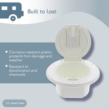 Load image into Gallery viewer, Round Electric Cable Hatch for 30 Amp Camper and RV Cord, White