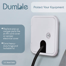 Load image into Gallery viewer, Low Profile Electric Cable Hatch Camper and RV Cord, 6” x 6.5” Inch