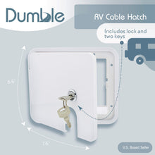 Load image into Gallery viewer, Low Profile Electric Cable Hatch Camper and RV Cord, 7.5” x 6.5” Inch