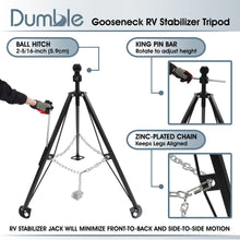 Load image into Gallery viewer, Gooseneck RV Stabilizer Tripod - 7500lb Cap Ball Joint Adjustable Jack