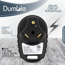 Load image into Gallery viewer, RV Outlet Tester Plug - 30 Amp Receptacle Tester RV Circuit Analyzer