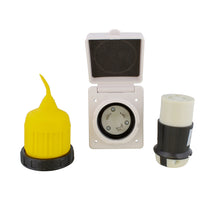 Load image into Gallery viewer, 30A 125V Electrical Power Inlet with Connector Plug Cord Cover & Ring