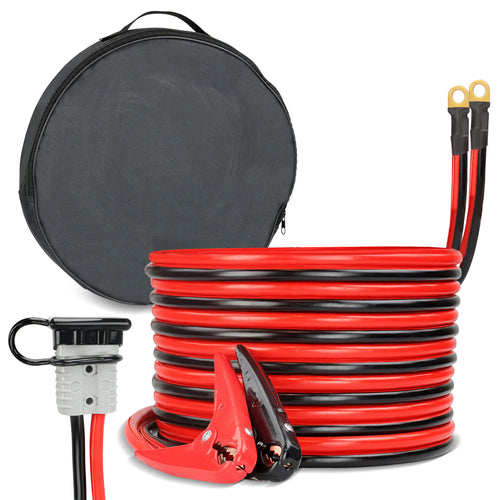 30ft Heavy Duty Jumper Cables for Trucks 1pk - 1 Gauge Quick Connect