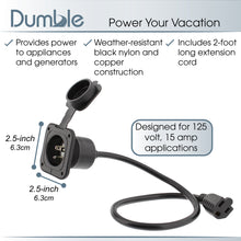 Load image into Gallery viewer, Power Inlet Port Plug 125v AC Port Plug 15 Amp RV Electrical Outlet
