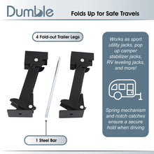 Load image into Gallery viewer, 2pk Telescoping RV Travel Trailer Jack Stabilizer Stands and Jack Rod
