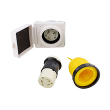 Load image into Gallery viewer, 30A 125V Electrical Power Inlet with Connector Plug Cord Cover &amp; Ring
